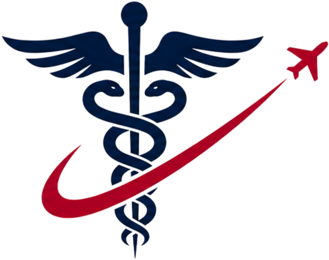 Credentialing Pilot medical wings and aircraft logo